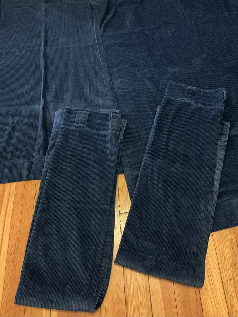 EUC Navy Blue Pottery Barn Corduroy Drapes x4